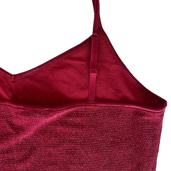Express red metallic spaghetti strap tank top medium - Picture 8 of 8